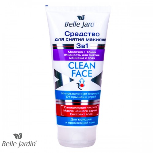 CLEAN FACE - Antibakterijsko sredstvo za skidanje šminke protiv akni i mitisera 200ml